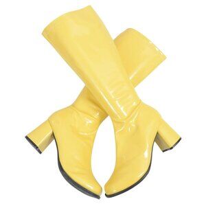Ellie GOGO Yellow 1960s Hippie Dancer Boots Womens Halloween Costume Heels Shoes